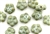 Sage Green Earth Tone Porcelain Beads / Small Flower