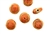 Burnt Orange Earth Tone Porcelain Beads / Small Coin
