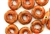 Burnt Orange Earth Tone Porcelain Beads / Small Ring