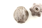 Mocha Earth Tone Porcelain Beads / Large Fluted Round