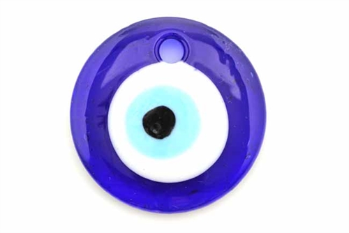 Bead, Evil Eye, Lampworked Glass, 45MM, Pendant, Cobalt Blue