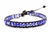 Evil Eye Bead Leather Wrap Bracelet / Blue,10In