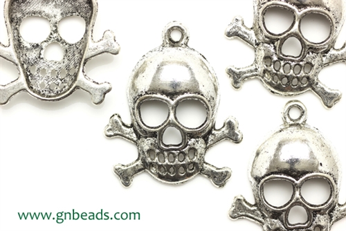 "Pewter" Charms / 27MM ,Antique Silver