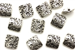 Pewter Beads / 10MM Square,Silver