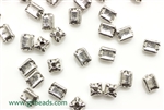 "Pewter" Beads / 6MM Rectangle,Antique Silver