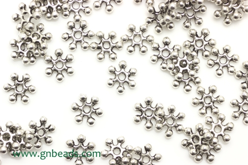 "Pewter" Beads / 8MM Daisy Spacer,Antique Silver