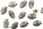 "Pewter" Beads / 11.5MM Rectangle,Antique Silver