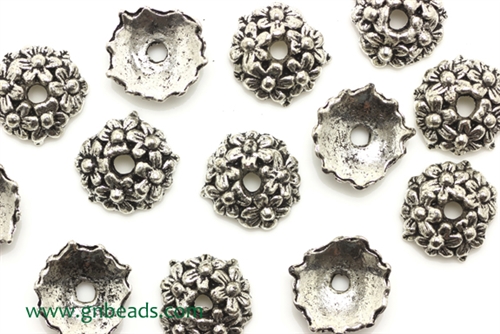 "Pewter" Bead Cap / 4.2MM,Antique Silver