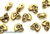 "Pewter" Charm / 12MM Skull,Antique Gold