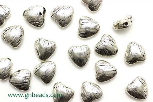 Pewter Beads / 10MM Square,Silver