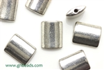 "Pewter" Beads / 15MM Flat Rectangle,Antique Silver