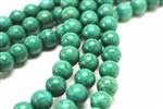 Gemstone Bead, "Turquoise", Magnesite, Round, Turquoise Green, 10MM