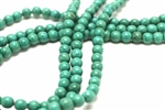 Gemstone Bead, "Turquoise", Magnesite, Round, Turquoise Green, 6MM