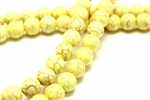 Gemstone Bead, "Turquoise", Magnesite, Round, Pale Yellow, 10MM