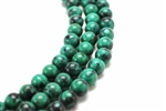 Gemstone Bead, "Turquoise", Magnesite, Round, Dark Turquoise Green, 8MM