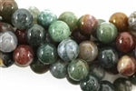 Bead, Gemstone, Fancy Jasper, India Agate, Round, 10MM