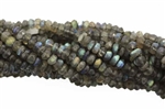 Gemstone Bead, Labradorite, Faceted, Rondelle, 5MM