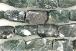 Bead, Gemstone, Moss Agate, Matte Finish, Rough Cut Rectangle, 19MM