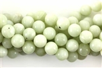 Gemstone Bead, Light Jadeite, Round, 8MM