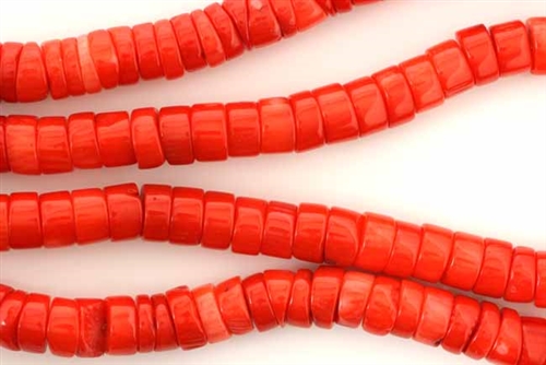 Bead, Coral, Roundell, 7MM