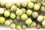 Gemstone Bead, Light Lemon Jasper, Round, 8MM