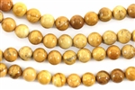 Gemstone Bead, Wood Jasper, Round, 8MM