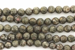 Bead, Gemstone, Gray Leopard Skin Jasper, Round, 8MM