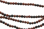 Gemstone Bead, Mahogany Obsidian, Matte Finish, Round, 4MM