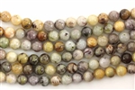 Gemstone Bead, Gray Dendrite Opal, Round, 6MM