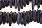 Gemstone Bead, Blue Goldstone, Dragons Tooth, 17MM