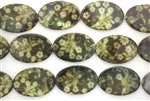 Mother Of Pearl / Green 30MM Flat Oval
