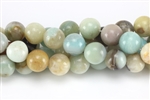 Gemstone Bead, Black Amazonite, Round, 12MM