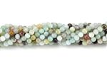 Gemstone Bead, Black Amazonite, Round, 4MM