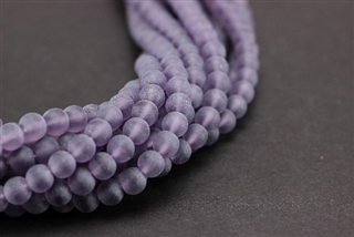 "Sea Glass" 6MM Round / Purple