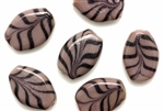 Lampwork Glass Bead / 19MM Flat Oval,Purple