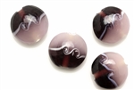 Lampwork Glass Bead / 17MM Lentil,Purple