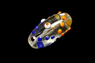 Lampwork Glass Bead / 30MM Oval,Crystal