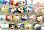 Lampwork Glass Bead / 13MM Round,Crystal,Multi