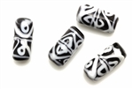 Lampwork Glass Bead / 19MM Tube Black