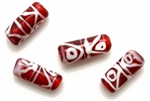 Lampwork Glass Bead / 19MM Tube,Red