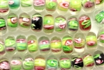 Lampwork Glass Bead / 11MM Rondelle,Crystal,Multi