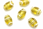 Lampwork Glass Bead / 14MM Oval,Yellow