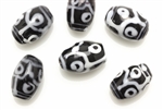 Lampwork Glass Bead / 15MM Black,Barrel