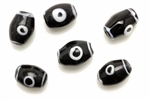 Lampwork Glass Bead / 14MM Oval,Black