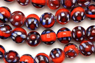 Lampwork Glass Bead / 10MM Round,Red