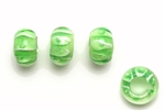 Large Hole Lampwork Glass Bead / 12MM Rondelle Green