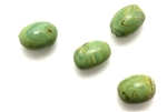 Lampwork Glass Bead / 14MM Oval,Green