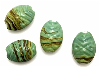 Lampwork Glass Bead / 13MM Caramel Rondelle