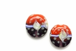 Lampwork Glass Bead / 18MM Flat Round