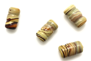 Lampwork Glass Bead / 15MM Tube,Caramel